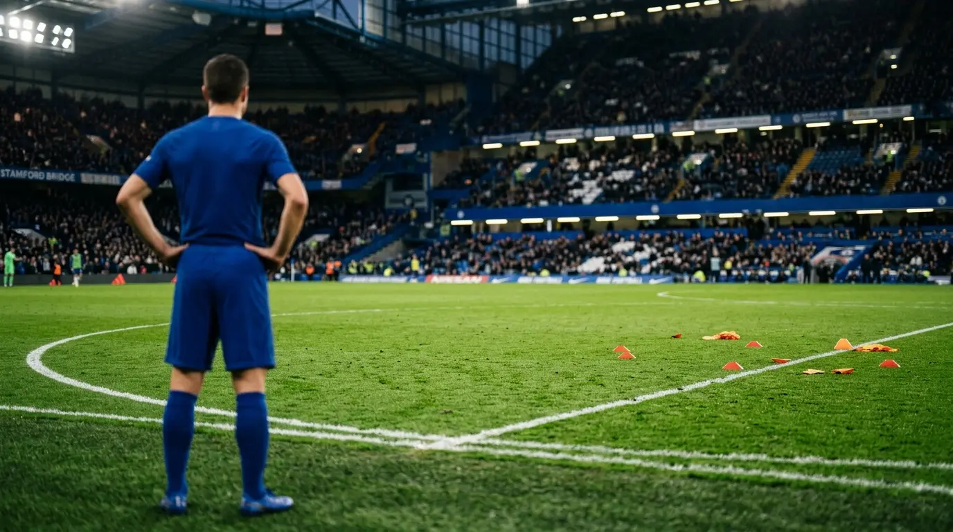 Chelsea midfield uncertainty symbolised by an empty position under stadium lights