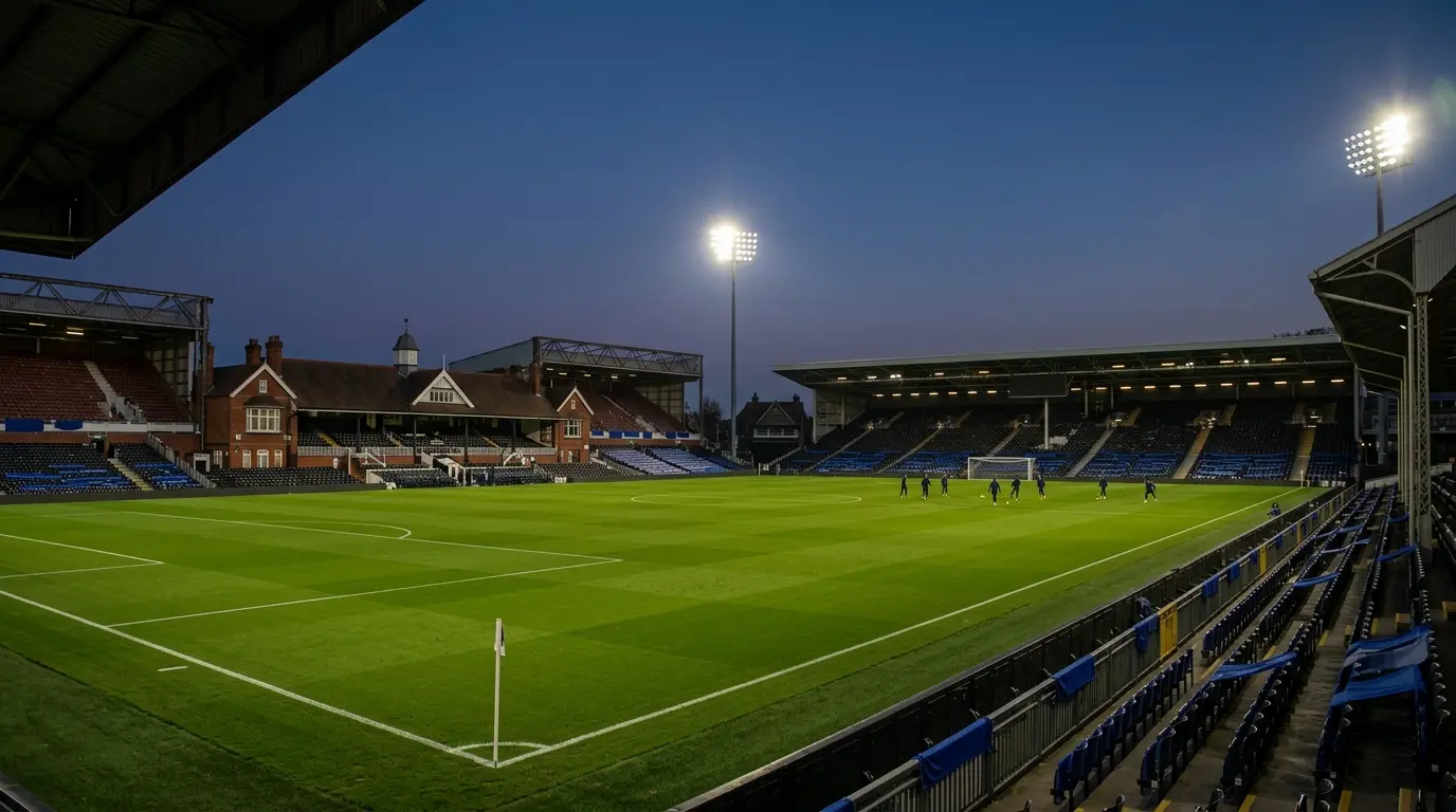 Craven Cottage under floodlights before Chelsea’s Premier League opener against Fulham