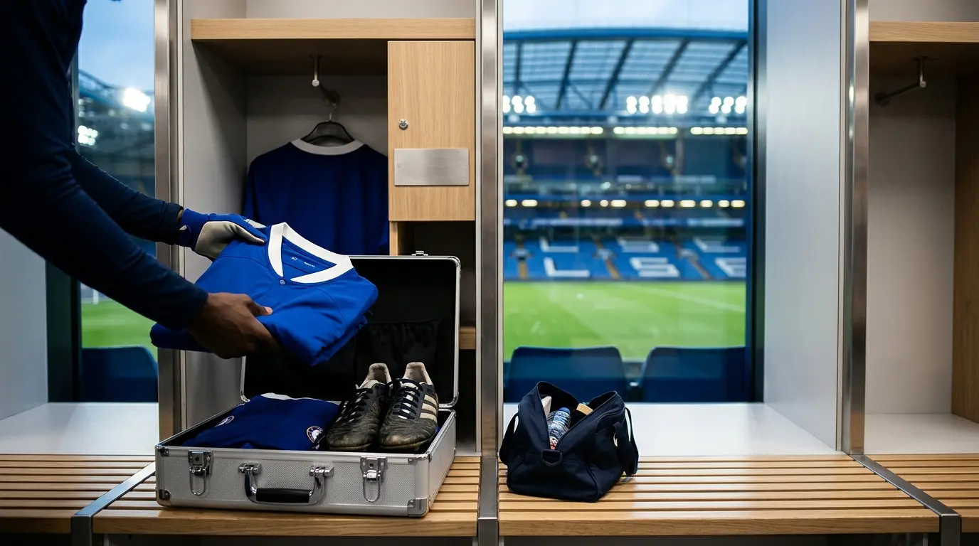 Chelsea-blue football kit and boots packed for David Datro Fofana's permanent transfer departure